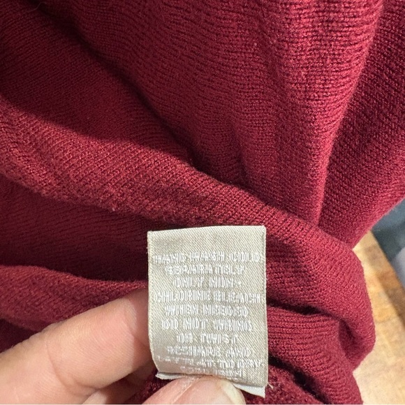 Joan Vass Maroon Poncho Sweater - Picture 4 of 11